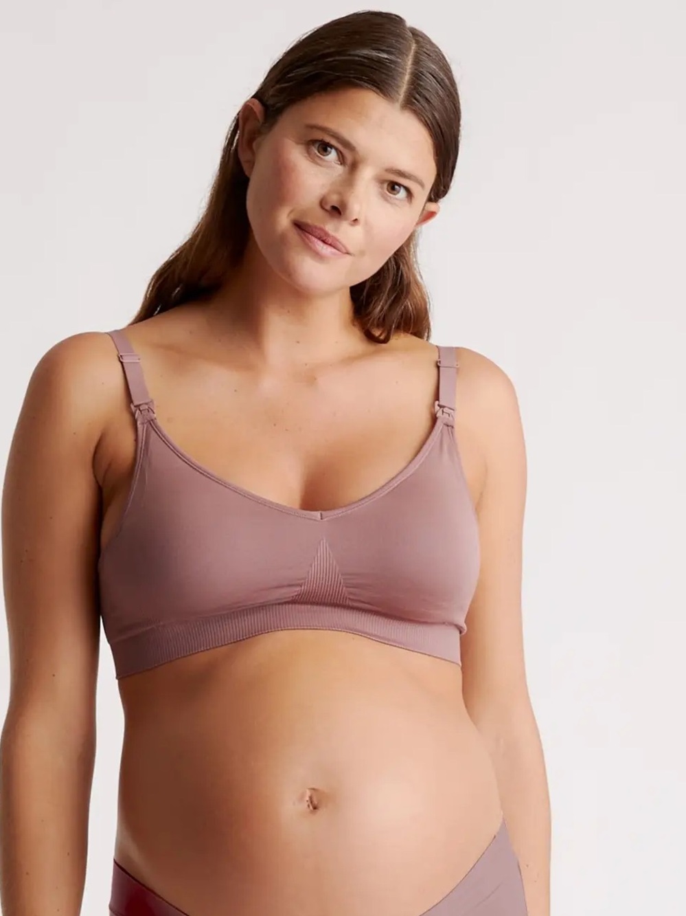 NWT QUINCE Seamless Nursing Bra Large Twilight 0581
